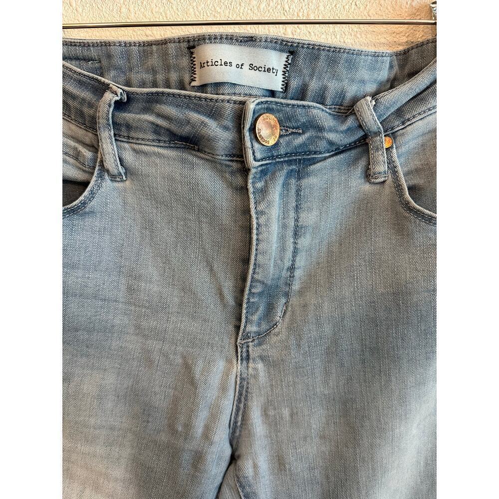 Articles of Society Fringe-Hem Faded Jeans, Size 10 - Picture 2 of 10